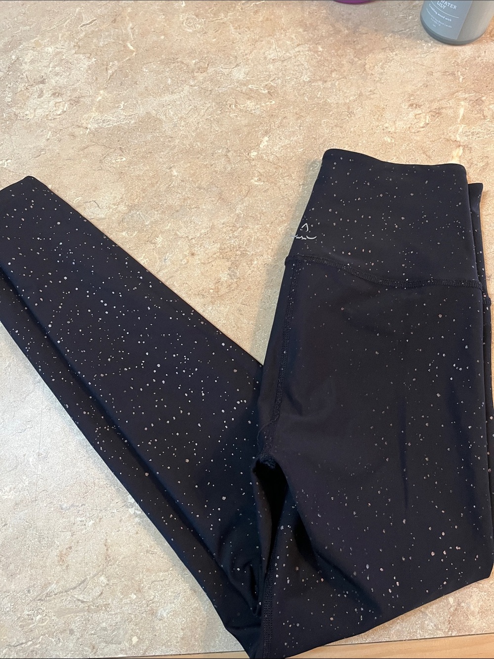Beyond Yoga Black Leggings with Metallic Speckle - Picture 5 of 5